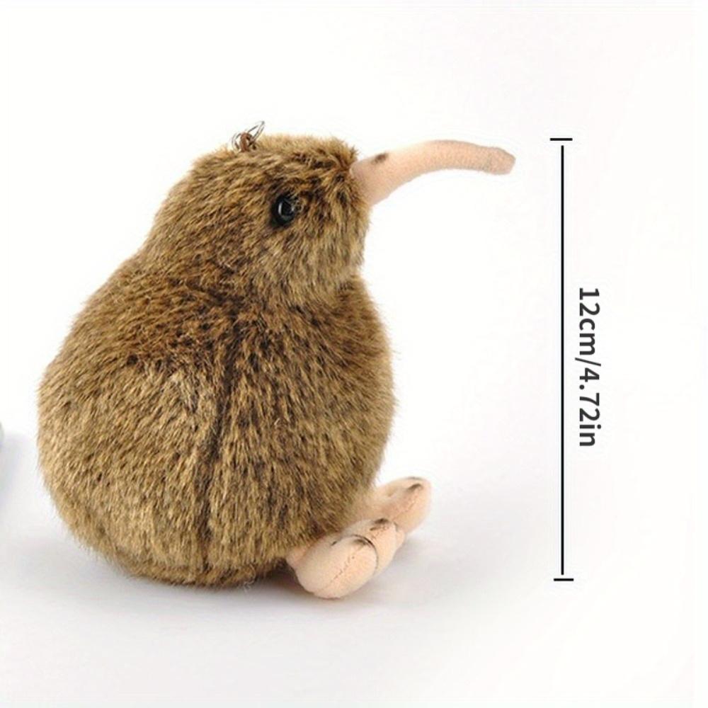 12cm Cute New Zealand Kiwi Bird Plush Pendant Simulation Stuffed Animal Kiwi for Christmas Gift Bird Keychain