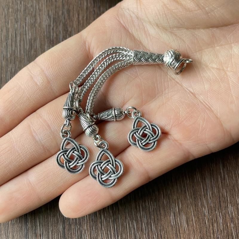 Antique Silver Plated Necklace Connectors Metal Brushes Pendant Accessories DIY Handmade Jewelry Making Supplies