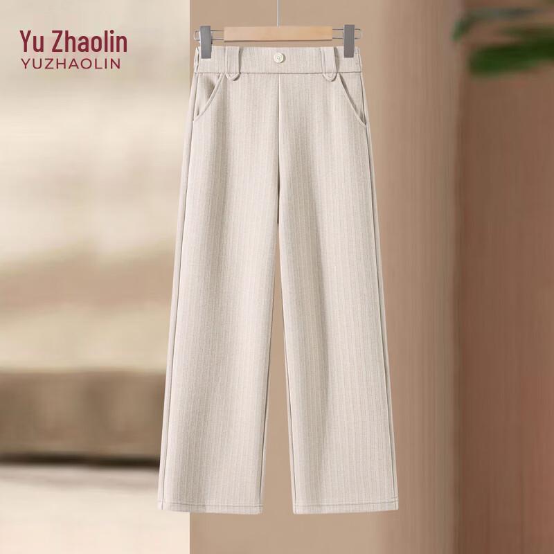 Yuzhaolin Women s High-Waist Velvet-Lined Straight Leg Pants 2XL