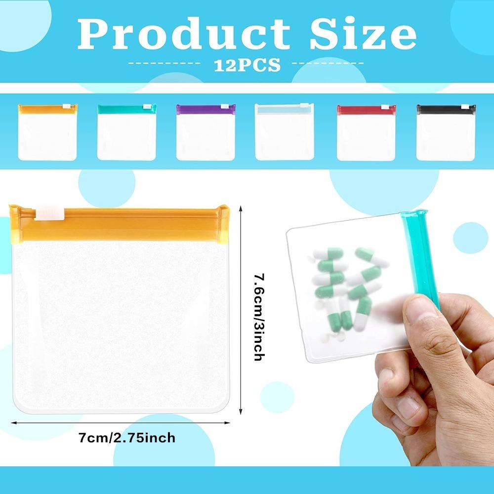 1/7/28pcs Translucent Pill Pouch With Zippered Pill Pouch Set Portable Pill Container  Travel