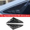Für Hyundai Sonata 9th 2015- Auto Hinten Jalousie Fenster Seite Shutter Abdeckung Trim Aufkleber Vent Scoop Blind Shades ABS Carbon Fiber