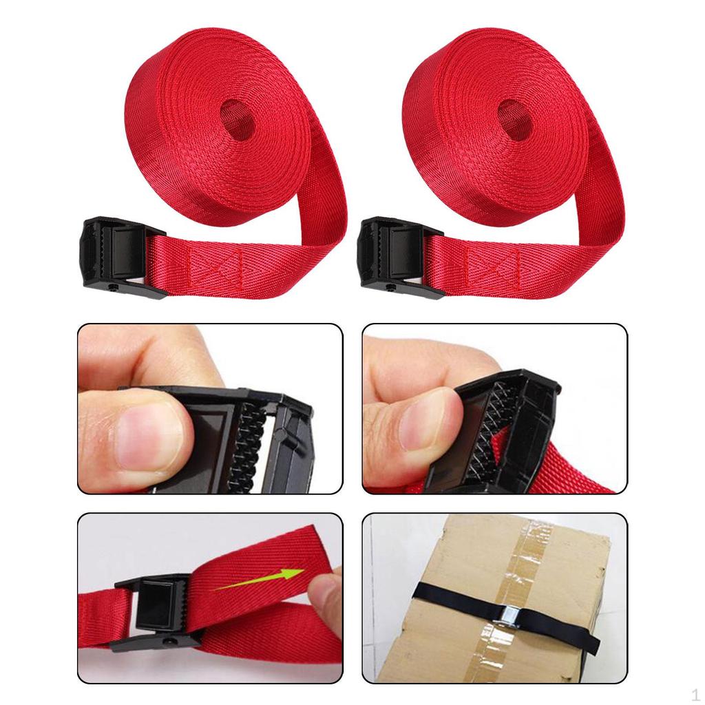 2 Adjustable Luggage Straps for Car Roof Rack, Snowboard, Moving