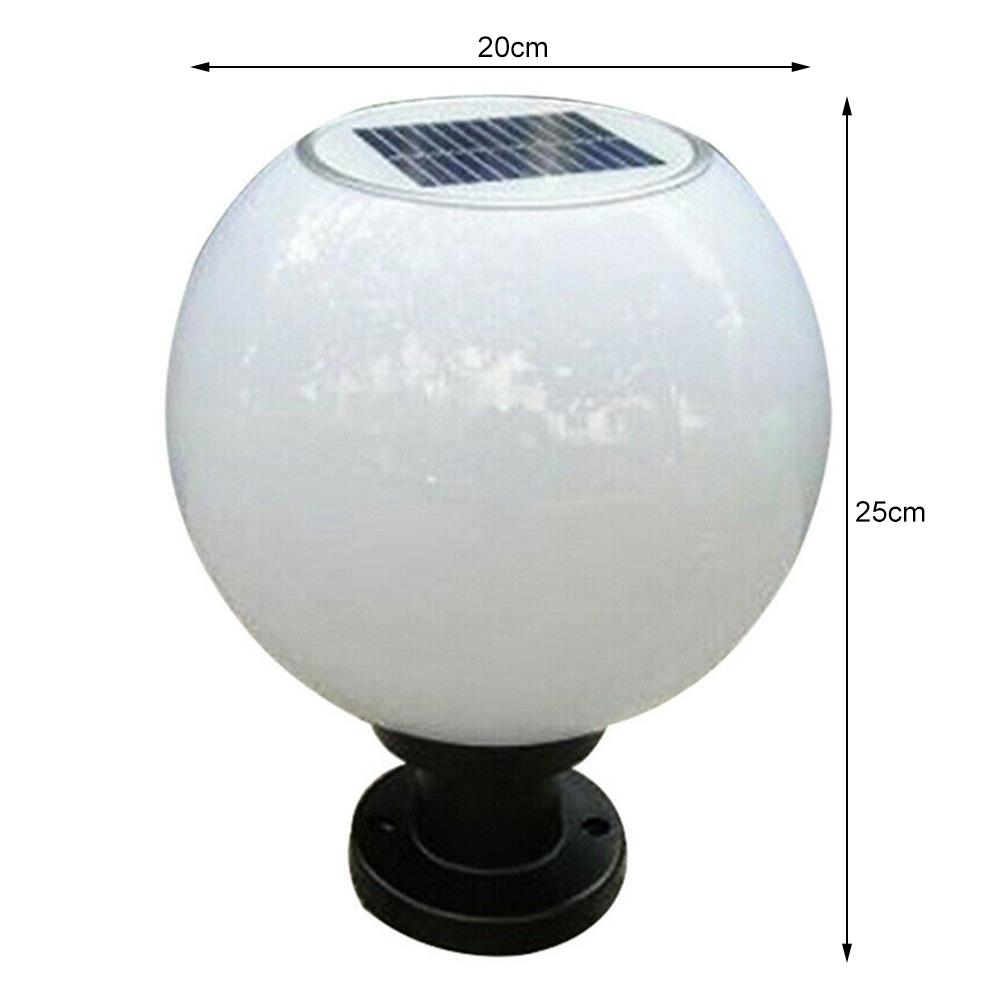 Street Lamp with Acrylic Round Ball Courtyards Modern Solar Powered Outdoor Yard Wall Column Lighting Accessories