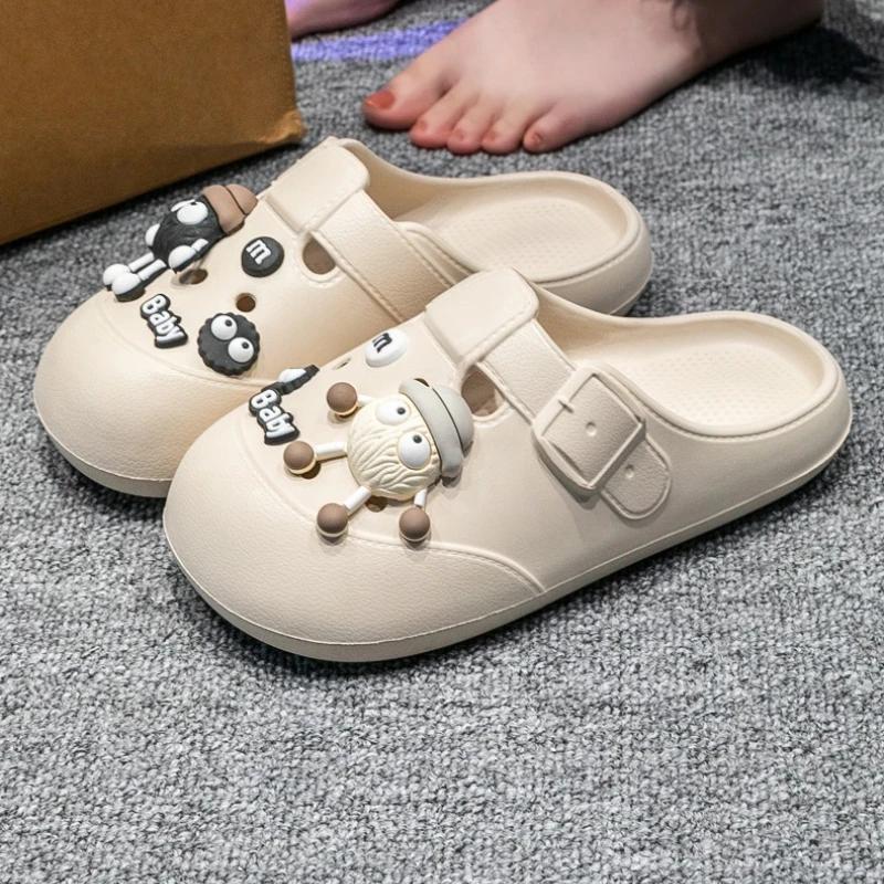 Fashion 2025 New Baotou Slippers Summer Women Indoor Anti Slip Women Shoes Anti Odor Fashionable Breathable Sandals Summer Women Shoes