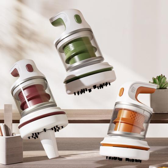 Desktop Vacuum Cleaner Cordless Mini Table Dust Vaccum Cleaner Handheld Computer Air Duster for Office Desktop Laptop Keyboard Car Home Cleaning