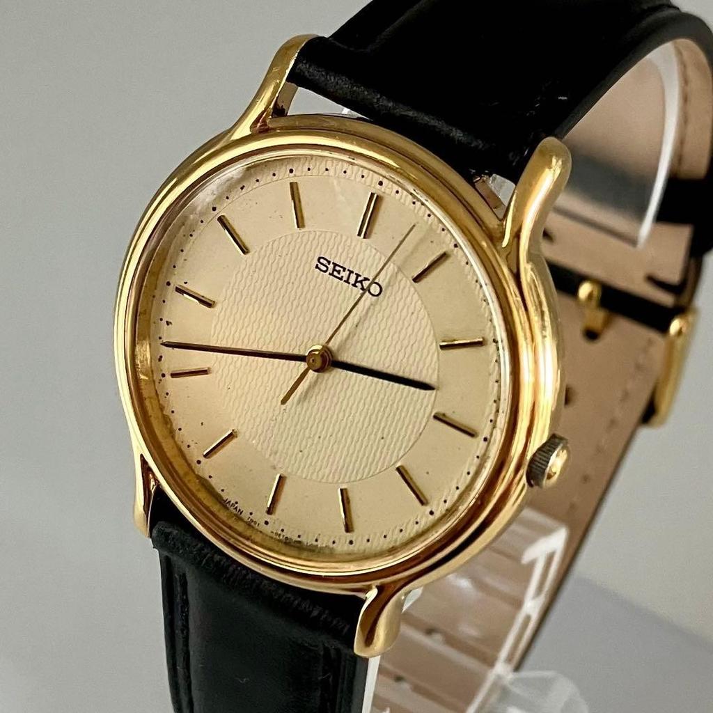 Seiko 7N01-0BR0 Quartz Wristwatch Gold Tone Tested Japan Used F/S