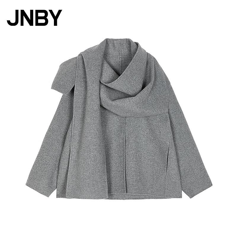 JNBY 2025 Winter Loose H-Line Wool Blend Coat