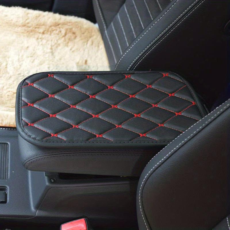Luxury Car Armrest Pad - Universal Fit, Quilted Diamond Pattern, Comfortable Cushioning for Vehicle Center Console, Auto Interior Accessories