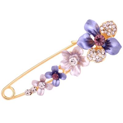 Diamond Inlaid Vintage Brooch, Alloy Brooch For Women