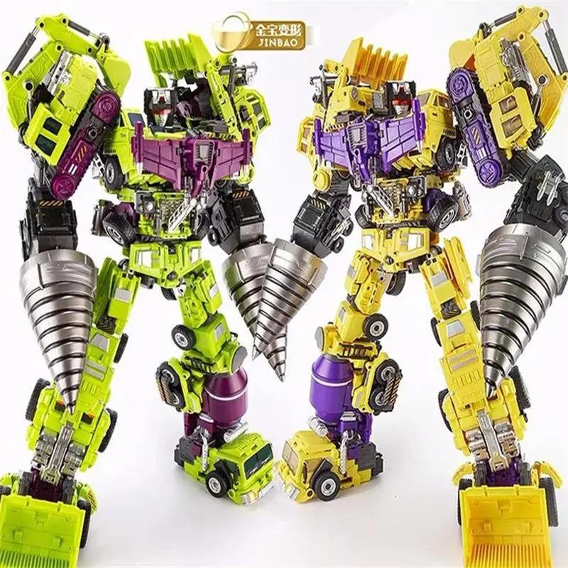 40cm JINBAO 6in1 Transformation Oversize Construction Vehicle Jinbao Devastator Figure Toys Gift