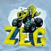 Blaze & The Monster Machines Unisex Adult Zeg Badge T-Shirt
