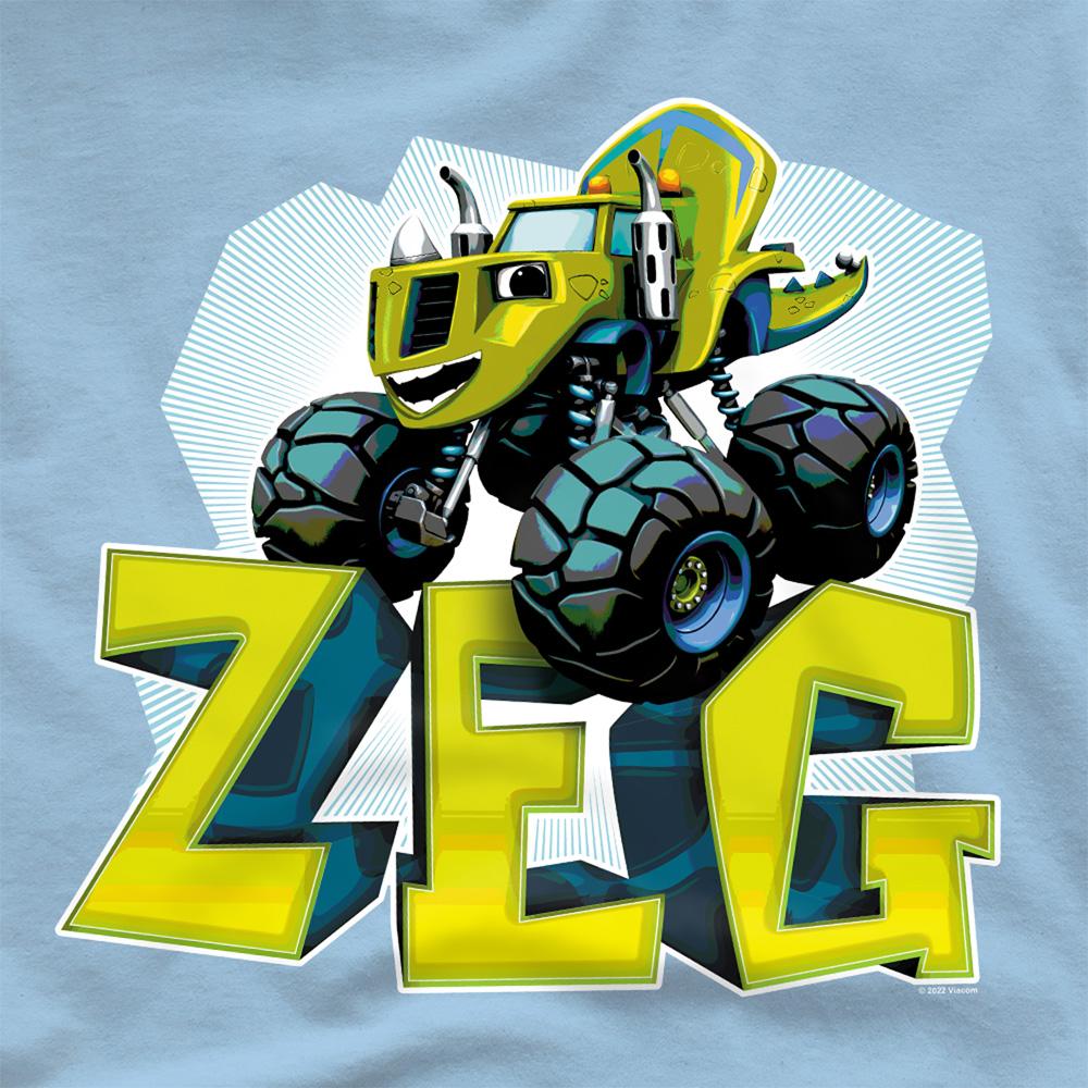 Blaze & The Monster Machines Unisex Adult Zeg Badge T-Shirt