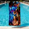 Demon Slayer Print Beach Towel Design, Soft, Lightweight. for Home Bathroom, Spa, Pool, Yoga, Surfing, Camping, Gift for Family, Friend