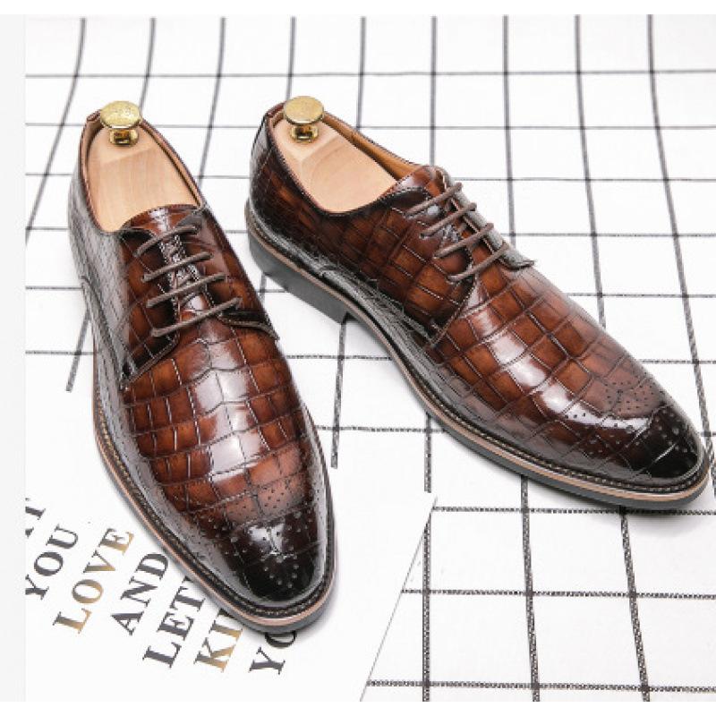 Leather shoes British new autumn business casual hairstylist platform shoes 38
