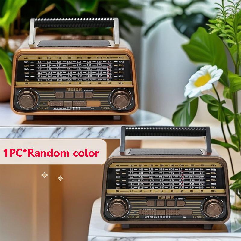 

Portable Vintage FM AM SW Radio Rechargeable Full Band Radios Receiver Hifi Sound Bluetooth Speaker Music Box Support TF USB AUX
