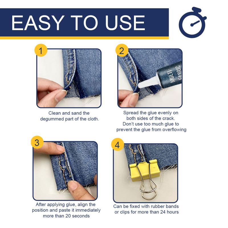 

50Ml Liquid Sew Glue Versatile Fabric Adhesive Waterproof Fabric Repair Seam Adhesive For Clothing Textiles