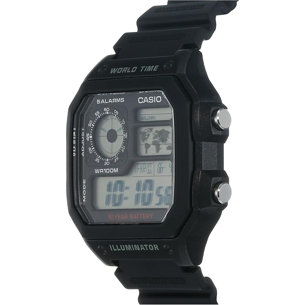 Casio AE-1200WH-1A Men's Digital Watch Black Color Overseas Model