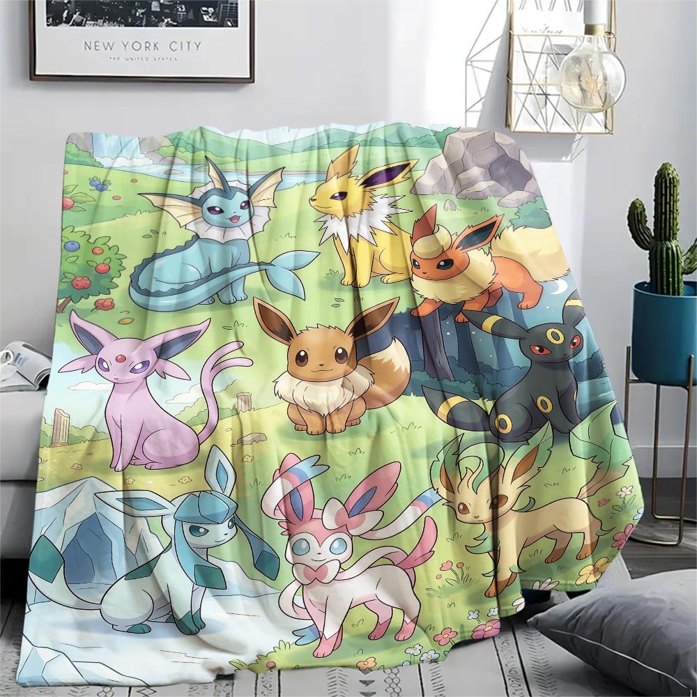 Pokemon Sweet pattern pattern Flannel Blanket, Comfortable for All Seasons, Home Decor, Warmth and Comfort, Perfect for Gifts. 80cm x 120cm