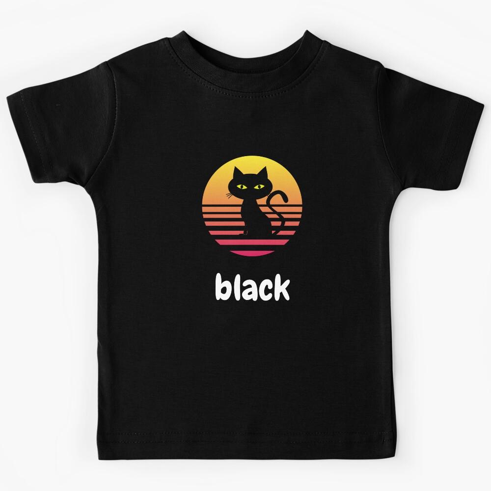 my black cat black t shirt Kids T-Shirt 100