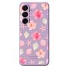 For Samsung Galaxy A17 5G Case Shell Peach Blossom Pattern Printing Straight Edge TPU Phone Back Cover