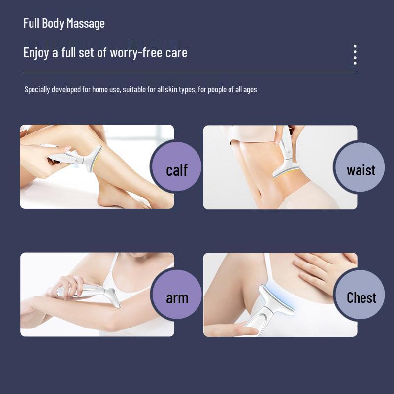 Facial & Neck Lifting Beauty Device with EMS & LED Light Therapy