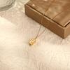 Get Rich Small Gold Brick Necklace Clavicle Chain New Versatile Niche Design Necklace Simple High-end Temperament Personalized Women