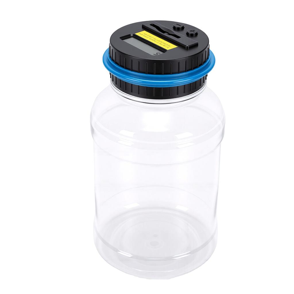 Piggy Bank Creative 1.8L Capacity Plastic LCD Display Screen Digital Money Jar with Counter for Gift
