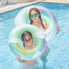 2026 New Summer Rainbow Cloud Sequins Swim Ring With Handle For Adults Thickened Safe Armpit Float Beach Party Toy