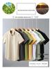Men's Summer Heavyweight White Short-Sleeve Cotton Shirt - Solid Color Casual Lapel Design