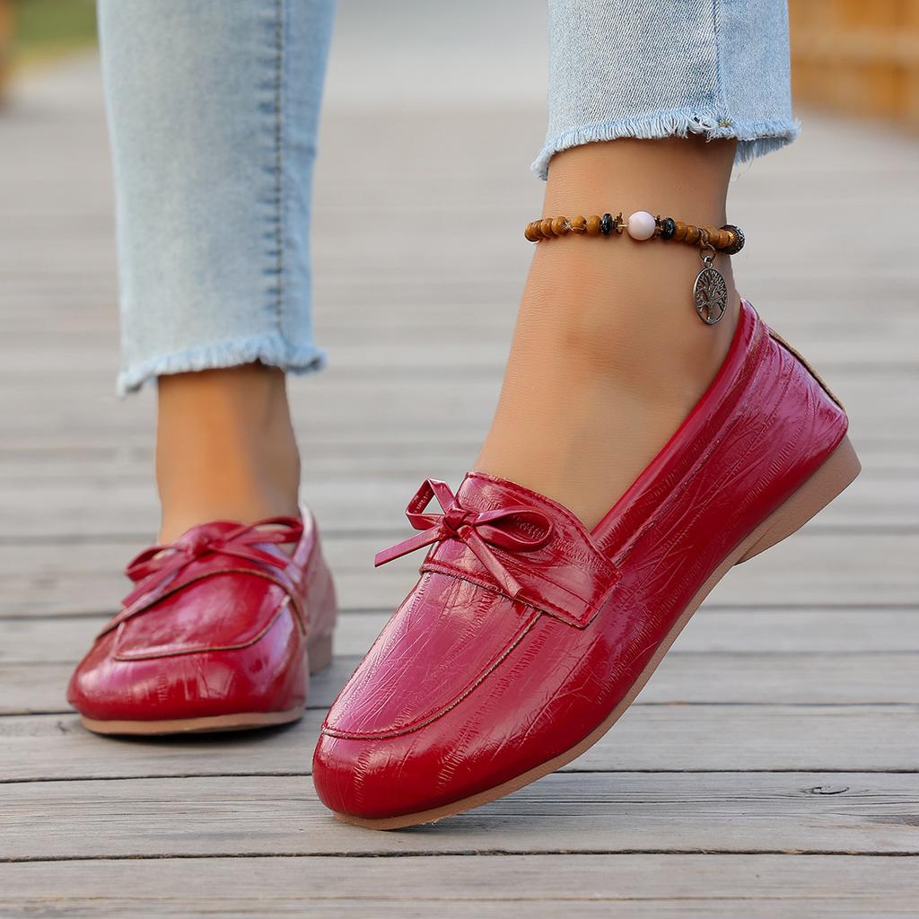 Lazy Single Shoes Women's Bow Soft-soled Shoes 2025 Autumn New Flat Casual Shoes