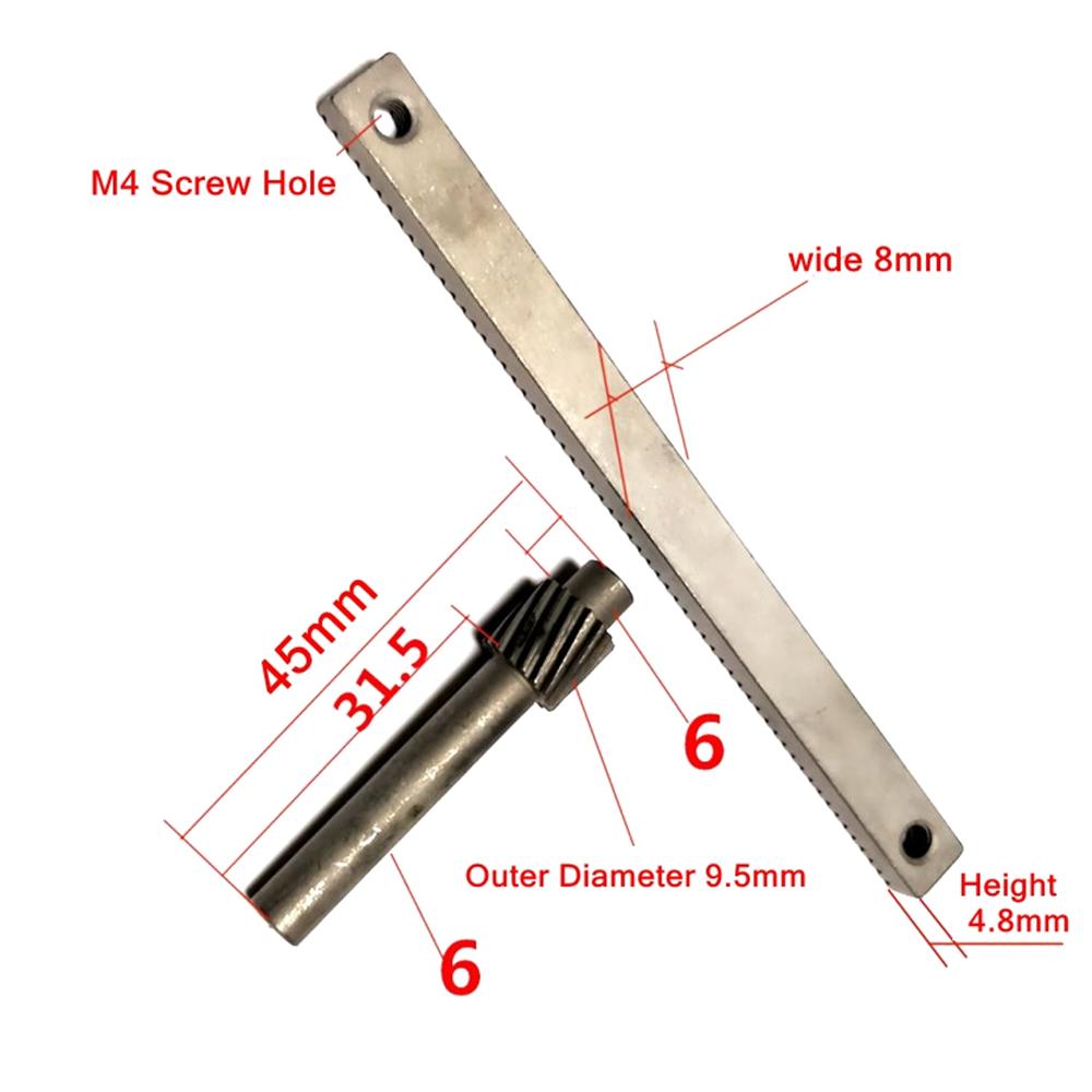 Precision Adjustment Gear Rack 0.5M 17T 100MM Rack Sliding Platform Steel Gear Lifting Table