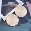 Boho Texture Disc Earrings Gold Disc Coin Earrings Vintage Disc Drop Earrings Hammered Round Circle Dangle Earrings Jewelry for Women