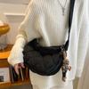 Casual Padded Nylon Shoulder Bag Multifunctional Puffer Dumplings Bag  Student