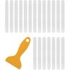 20-Pack Clear Bathtub Stickers Non-Slip, Long-Strip Shower Treads with Scraper, Peel-and-Stick Safety Decals for Tub & Shower Floor, Removable,