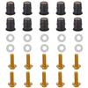 Bruce & Shark Motorcycle 10pcs M5x16mm Screw Bolt Washer Kit Windscreen Shield Alu (Gold)