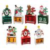 Holiday Wooden Advent Calendar Christmas Countdown Number Blocks Desk Decor for Festive Home