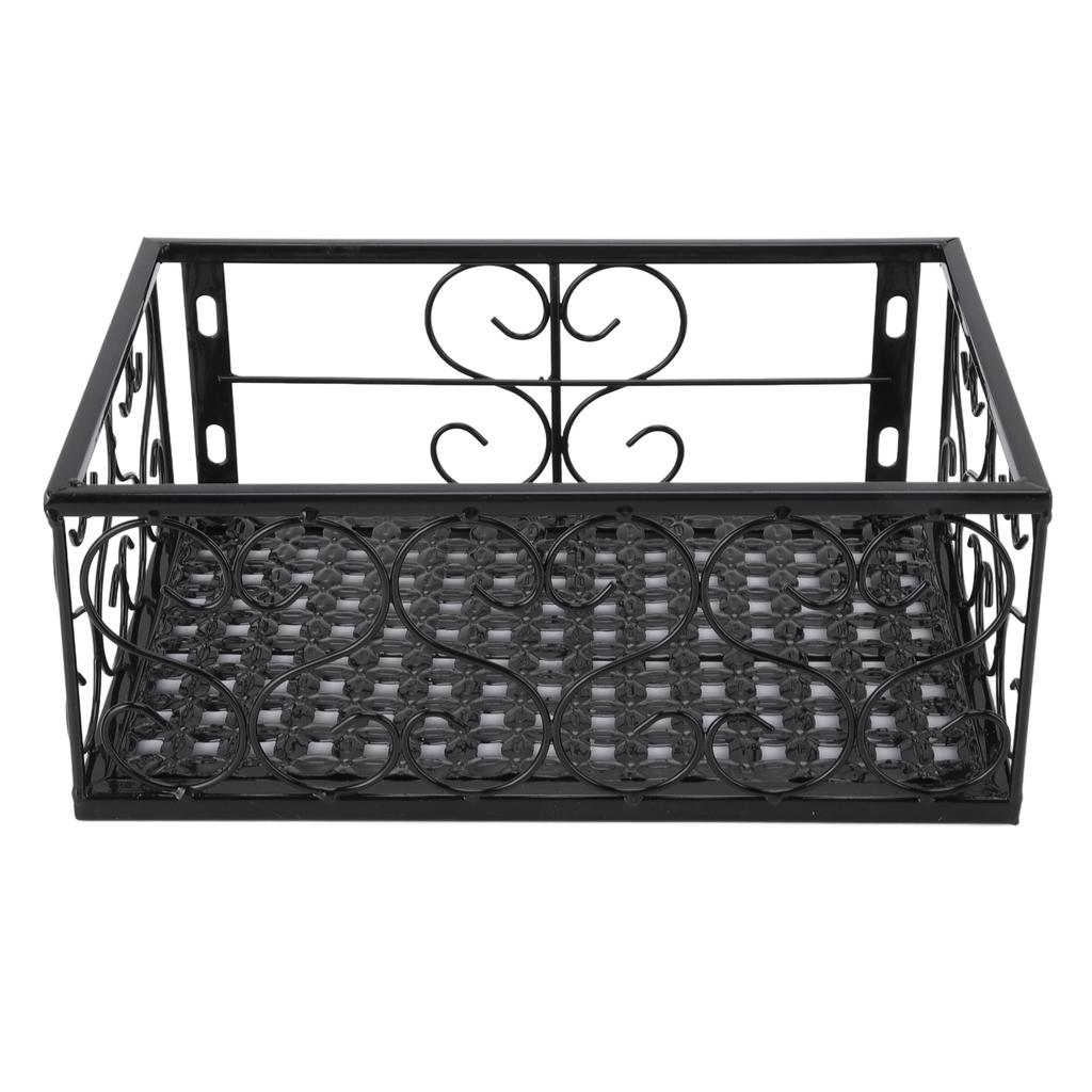 Balcony Flower Pot Stand Thickened Iron Decorative Patio Railing Shelf With Retainers for Windowsill