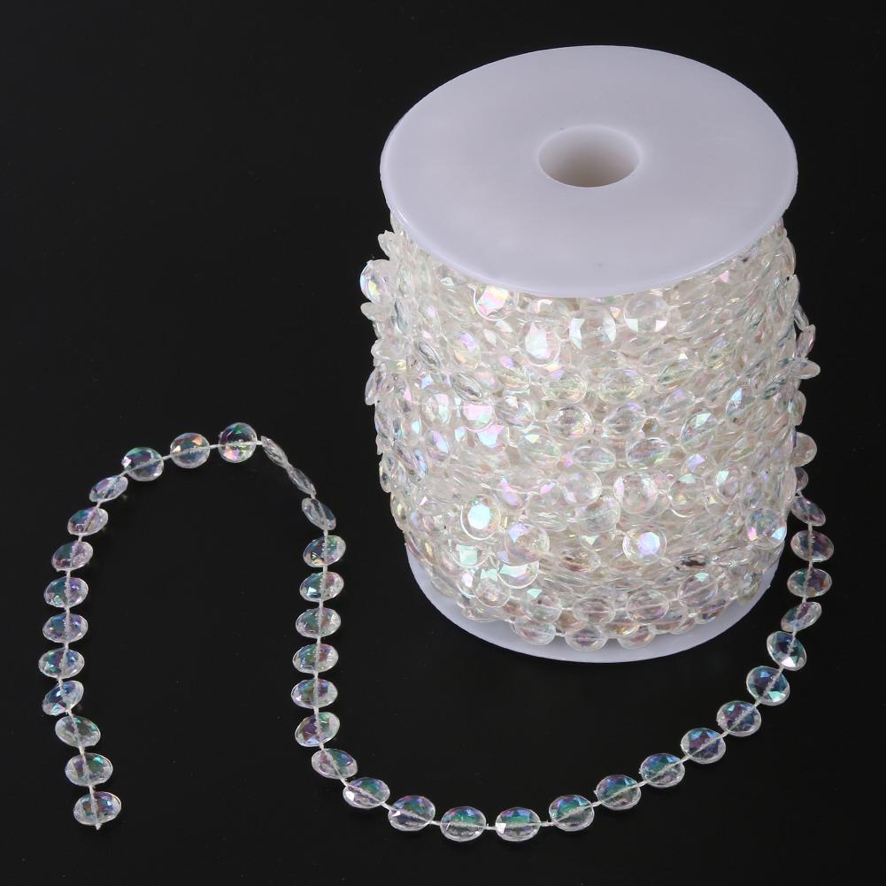 5-30M Crystal Beads Roll Acrylic Beads Roll Crystal Garland Beads Curtain Wedding Decoration DIY Party Decoration Home Ornaments