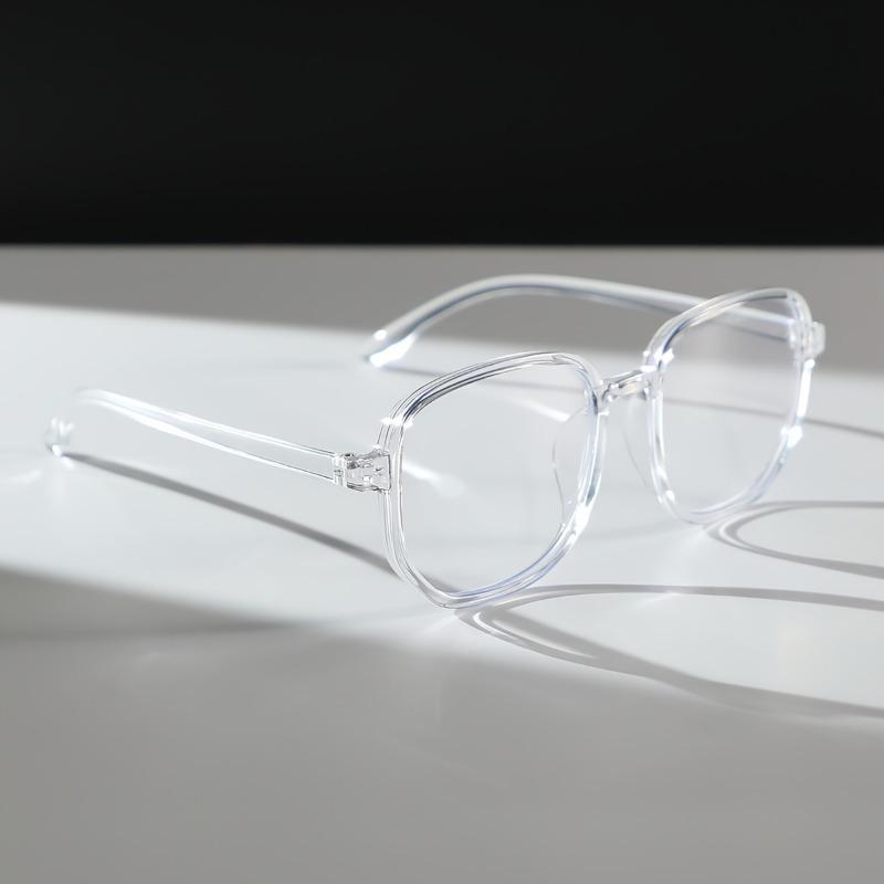 1 Pair of Fashionable Square Frame Transparent Lens Glasses Suitable for Daily Commuting and College Life
