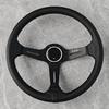 Univerzální 14palcový 350mm JDM Kožený Závodní Volant do Auta Hluboký Kukuřičný Sportovní Volant pro Driftování Bílá Čára
