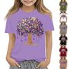 Children's Casual Carnival Print T-shirt, Round Neck Pullover Short-sleeve Top