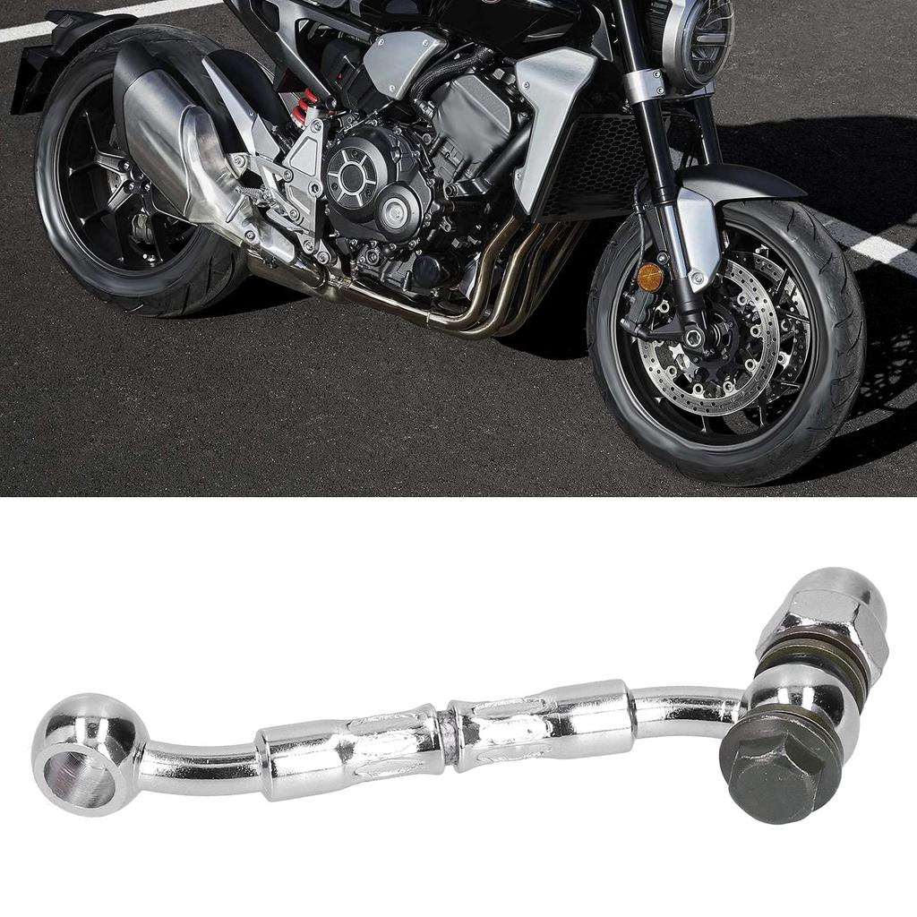 Hydraulic Hose Extension Connector Motorcycle Parts 108mm Length Brake Hose Extender Abrasion Resistant with Nut Steel Material Motorcycle Brake Hose