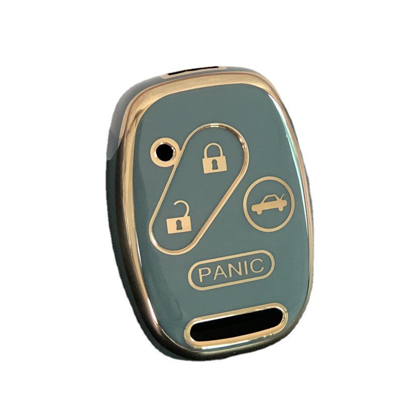 Premium-Schlüsselabdeckung mit goldenem Rand für Honda Accord, Fit, CRV, Odyssey