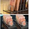 7-Compartment Transparent Makeup Organizer for Eyeshadow Palette and Cosmetics, Vanity Table and Bathroom Countertop Storage Box