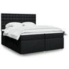 VidaXL Slat Bed Base with Mattress Black 200x200 Cm Fabric 3293703