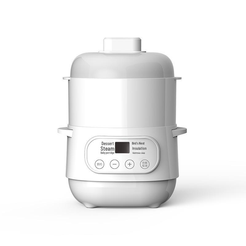 Electric Mini Ceramic Stew Pot with Timer - Auto Health Bird's Nest Steamer & Home Gift