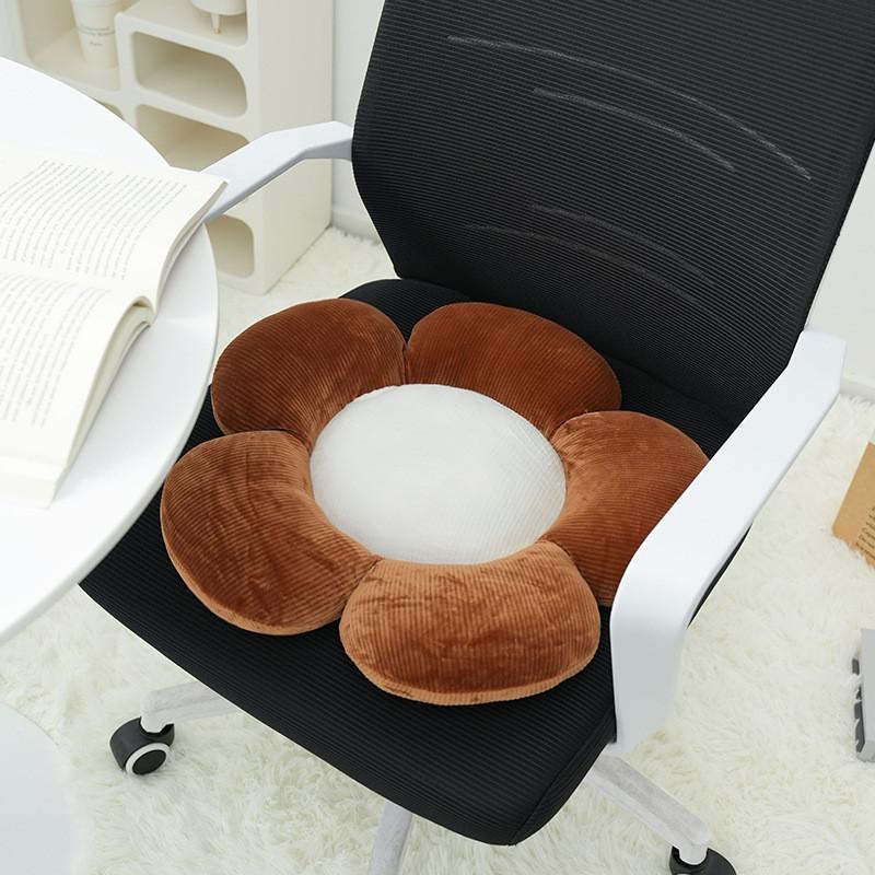 Modern Minimalist Flower Pattern Plush Cushion For Living Room Decor And Bedside Comfort