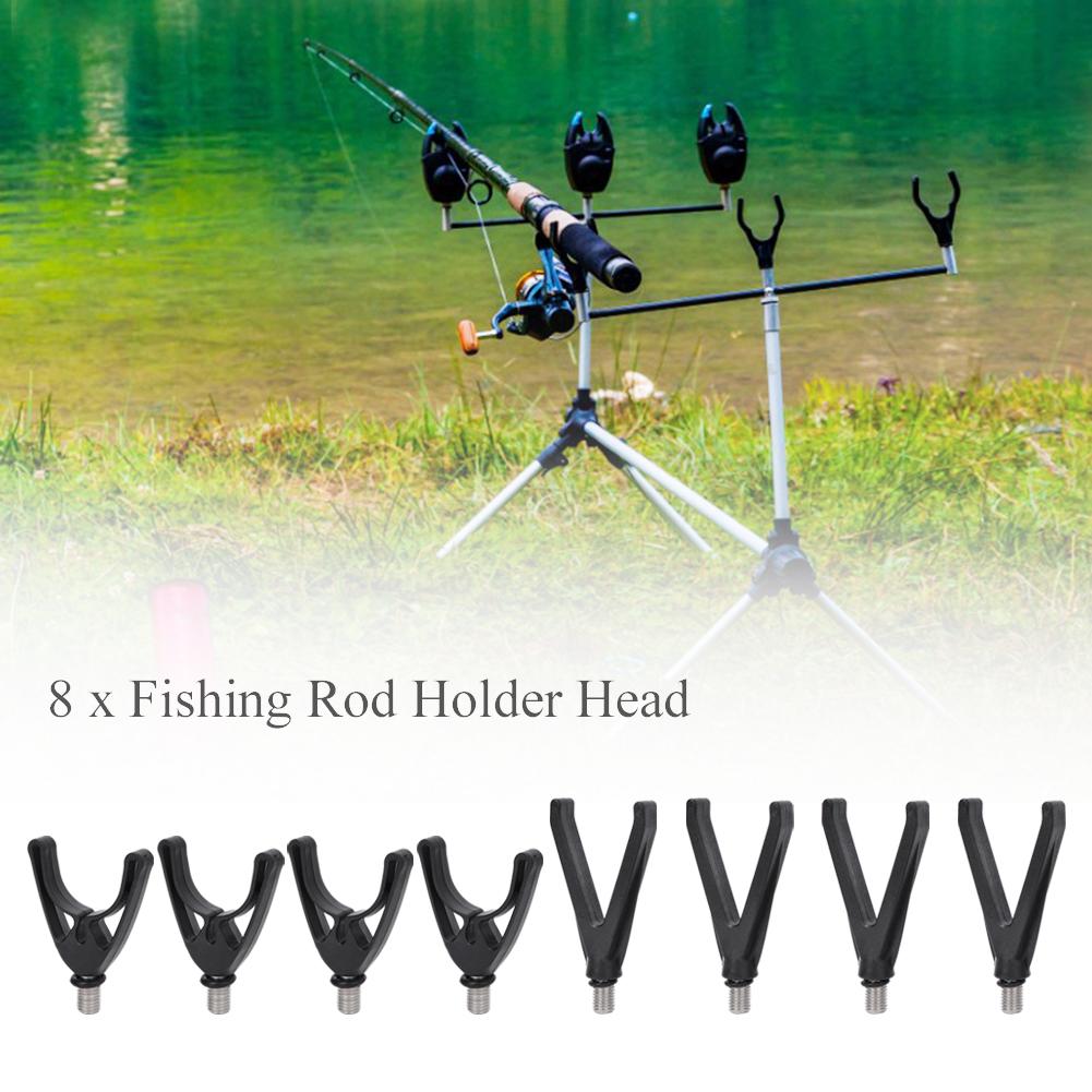 8PCS Plastic Durable Flexible Fishing Rod Alarm Holder Head Fish Pole Bracket Tool Accessory
