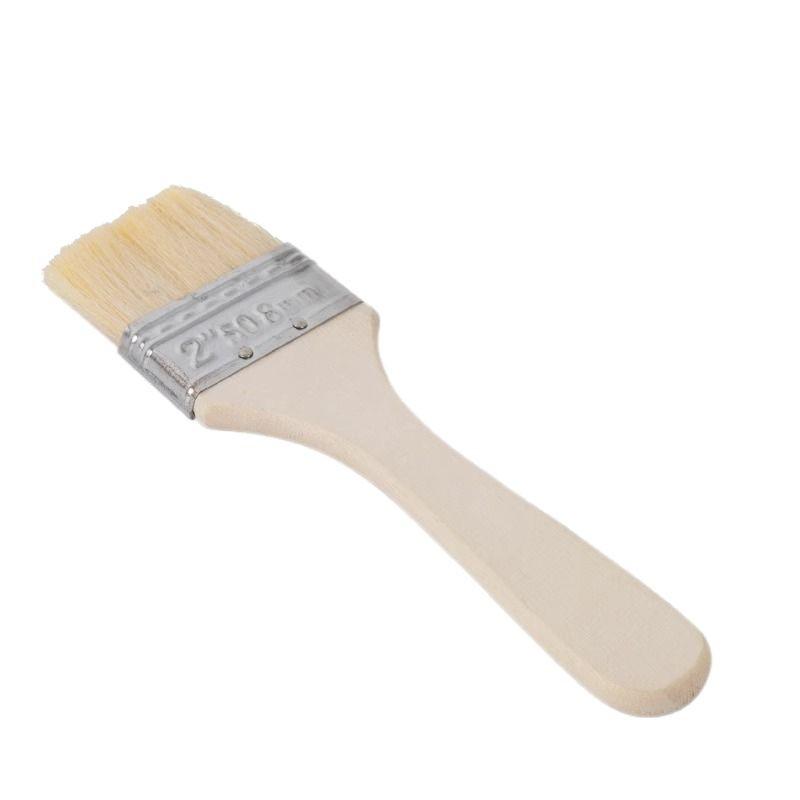 Soft Bristle Wool Brush - Non-Shedding Brush for Paint, Coating, Barbecue & Baking