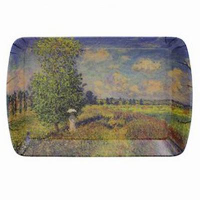 [A2636] - Small Tray 'Claude Monet' Summer - Field of Poppies - 23x15 Cm